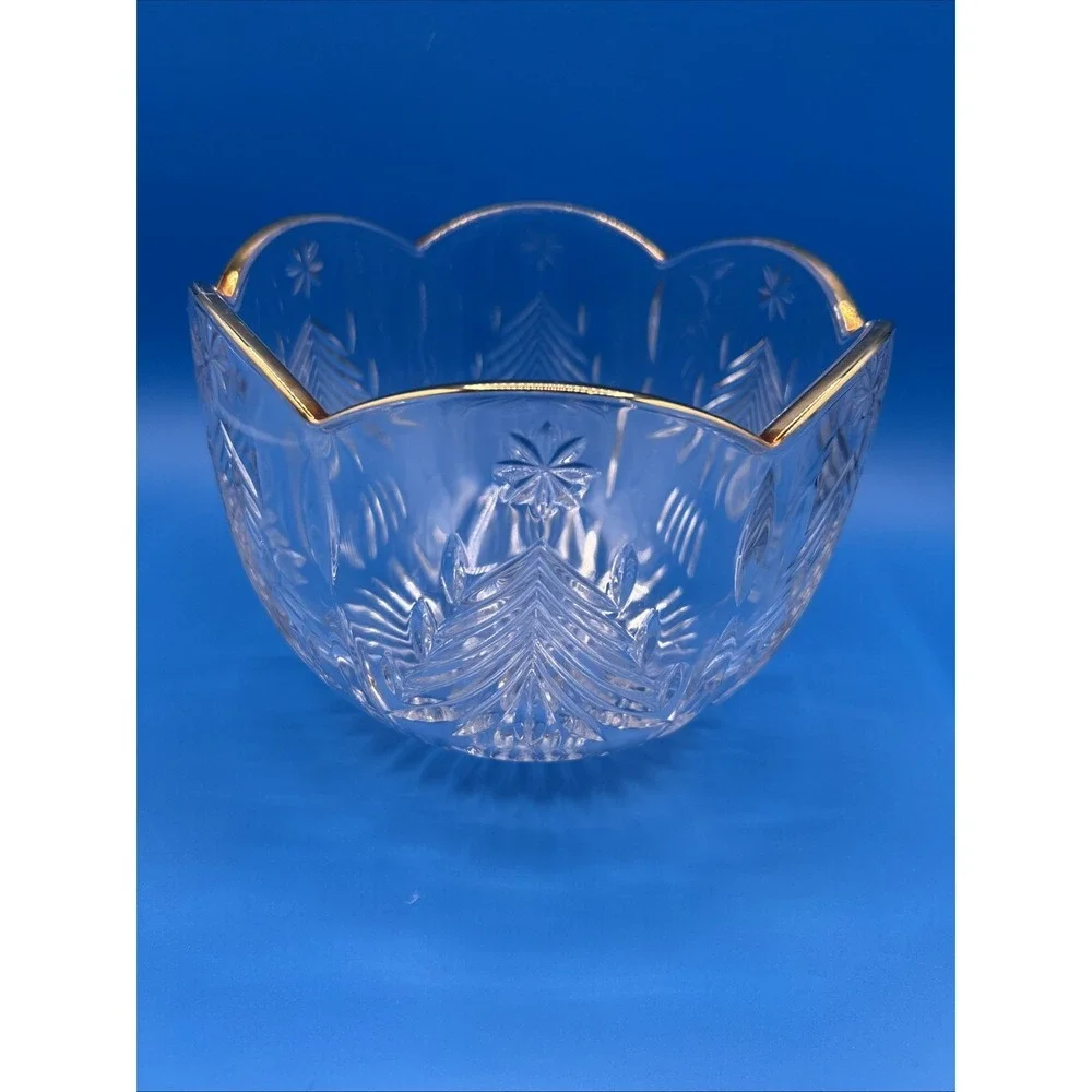 Mikasa Crystal Christmas Tree Bowl 8